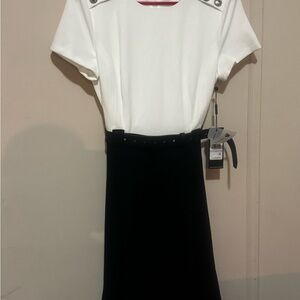Karl Lagerfeld Black and White Dress Set